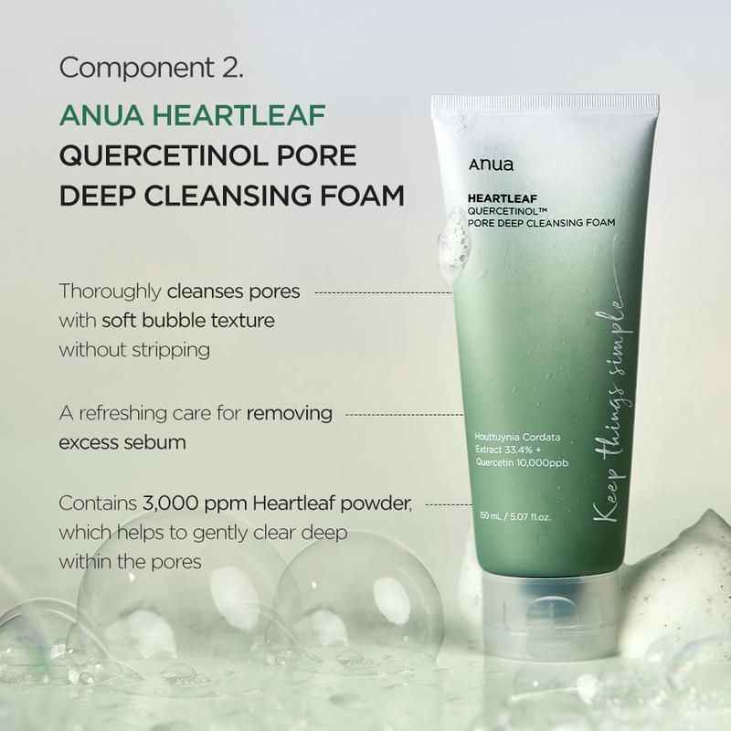 ANUA - HEARTLEAF QUERCETINOL PORE DEEP FOAM CLEANSER