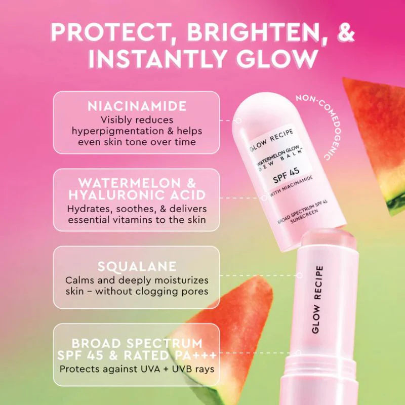 Glow Recipe Watermelon Glow Niacinamide Dew Balm SPF 45 - EVA BEAUTY
