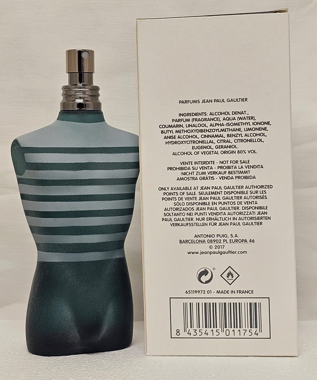 Jean Paul Gaultier Le Male 125ml EDT – Men’s Fragrance-Original Tester