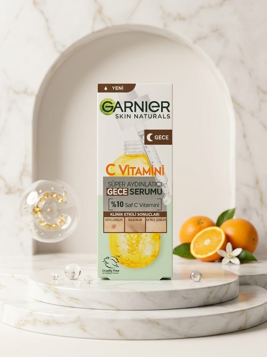 Garnier Skin Naturals – Sérum Nuit Nuit Booster d'Éclat à la Vitamine C Pur (10%)