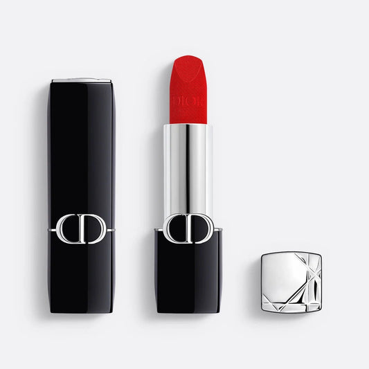DIOR Rouge Lipstick Floral Lip Care - 999 Shade - EVA BEAUTY